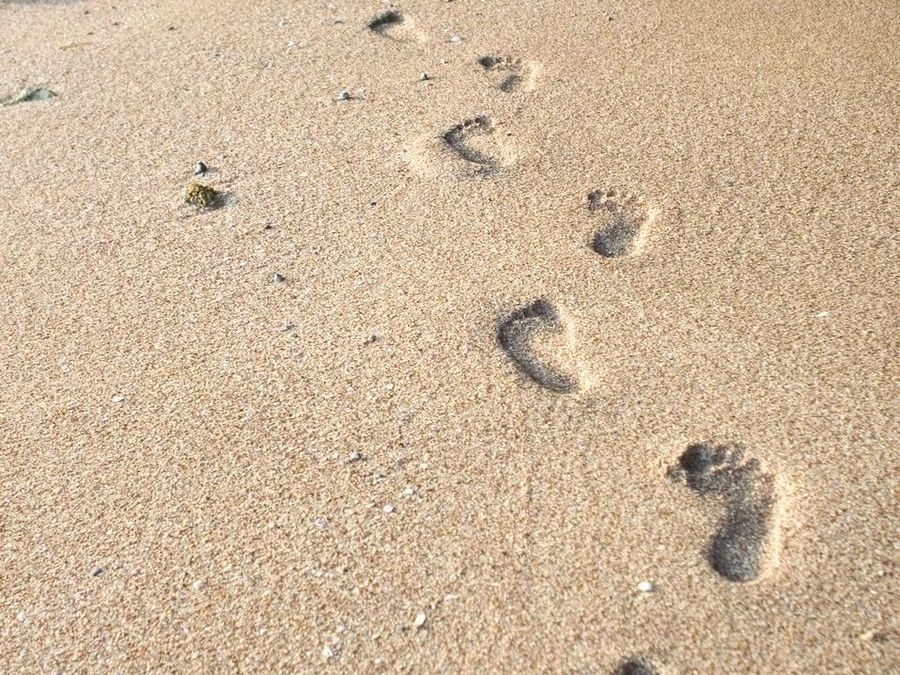 Footprints in the sand